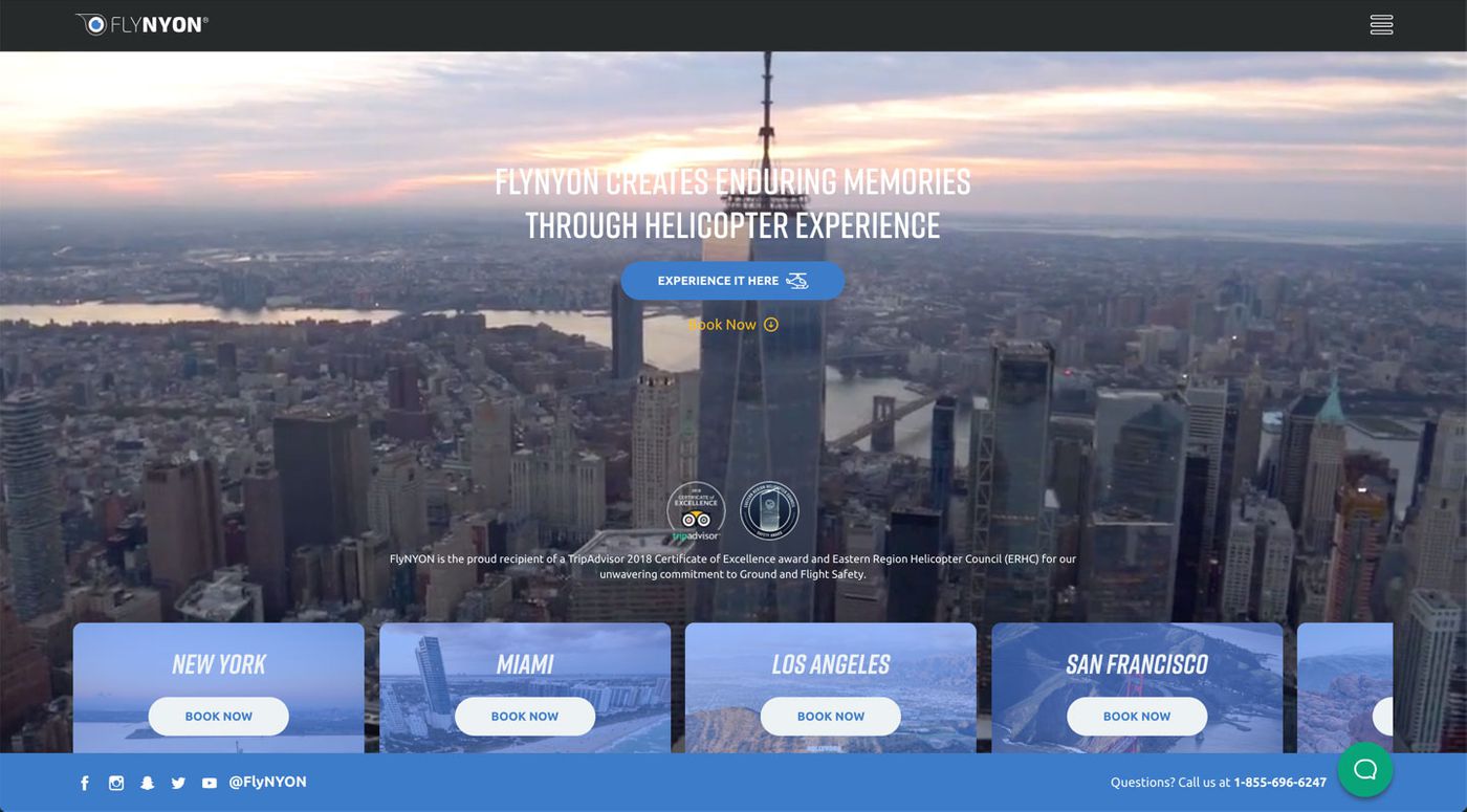 FlyNYON Homepage